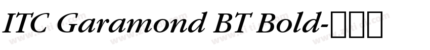 ITC Garamond BT Bold字体转换